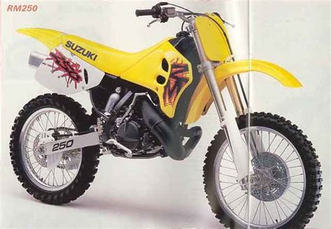 1993 Suzuki Rm250 Brochure Suzuki Dirt Bikes Yamaha Motocross Cool