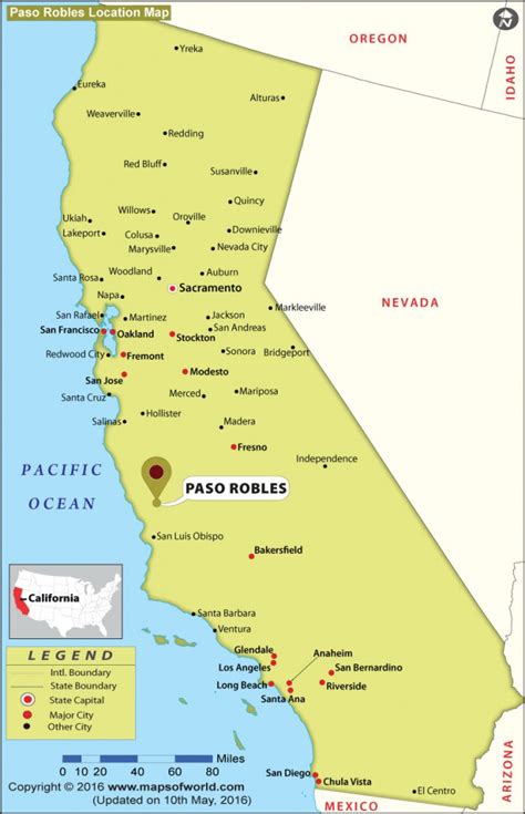 Where Is Paso Robles California On The Map Printable Maps