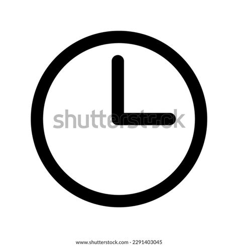 simple clock time wall clock vector stock vector royalty