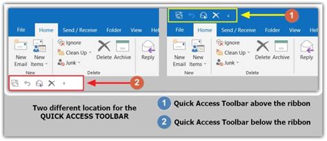 Outlook Quick Access Toolbar How To Add Or Remove