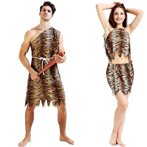 Couple Men Women Original Indian Savage Costume Wild Men Cosplay