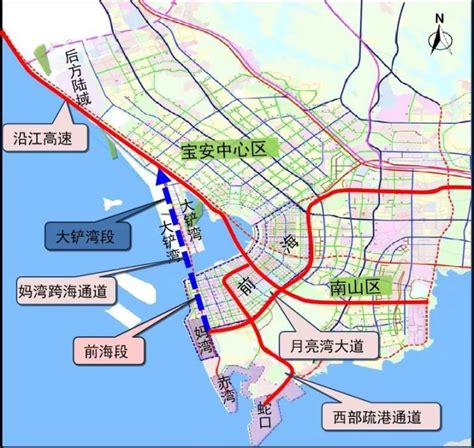 深圳妈湾跨海通道规划（地面 地下） 深圳本地宝