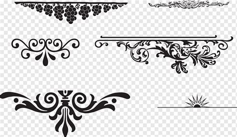 Bordes Decorativos De Encaje Blanco Y Negro Png Pngwing