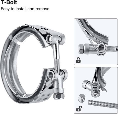 Universal Inch Stainless Steel V Band Turbo Downpipe Clamp Vband