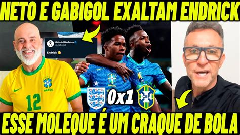 ESSE MOLEQUE É UM CRAQUE DE BOLA GABIGOL E NETO EXALTAM ENDRICK AÓS