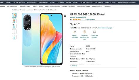 Oppo A98 Smartphone Con Cámara De 64 Megapíxeles Y Este Es Su Precio