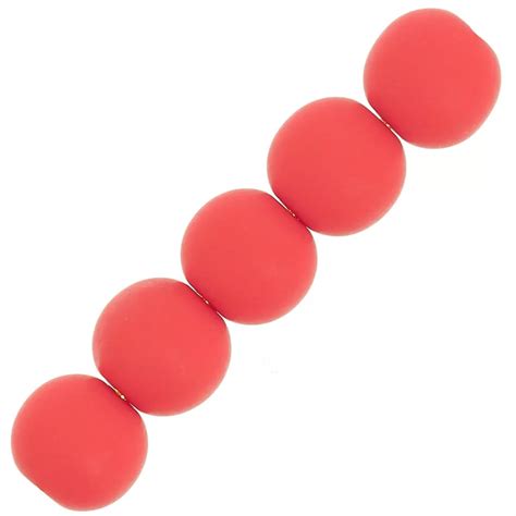 Perles En R Sine Opaque Effet Mat Mm Rouge Corail X Perles Co