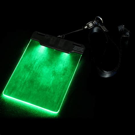 Sound Activated LED Light Up Badge in Green