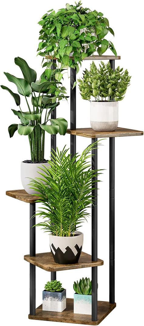 Potey Soporte De Metal Para Plantas De Niveles Para Interiores