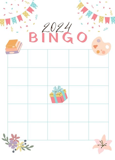 2024 Goals Bingo Card Pastel Etsy