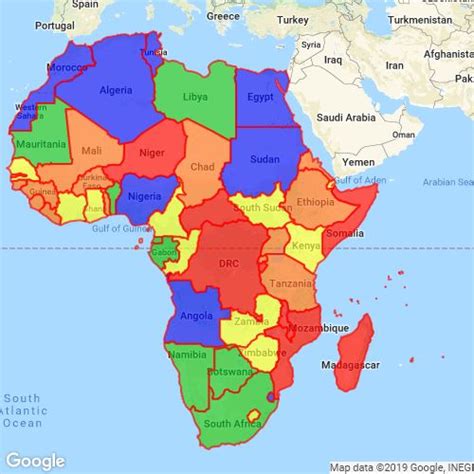 Average Annual Gni Per Capita Thematic Map Of Africa Scribble Maps