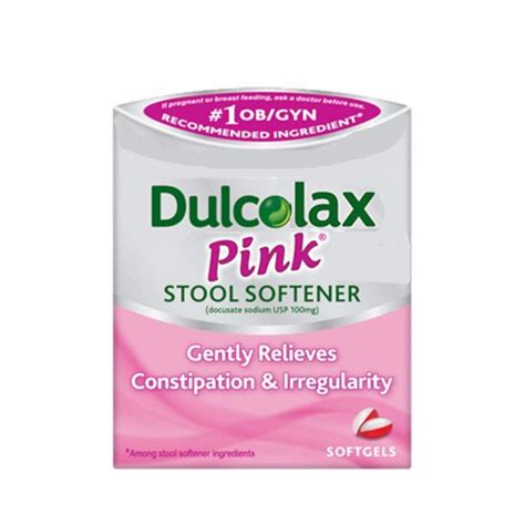 Dulcoease Pink Stool Softener Softgels 25 Ct