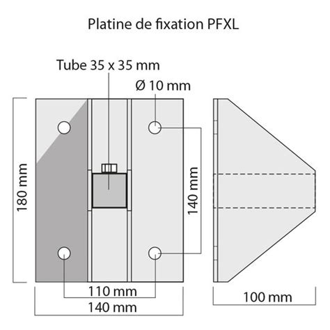 Platines De Fixation Pour Tubes X Mm Esp