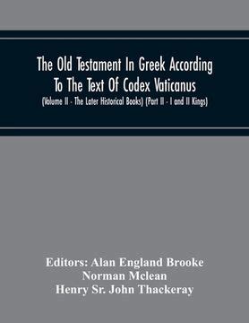 Libro The Old Testament In Greek According To The Text Of Codex