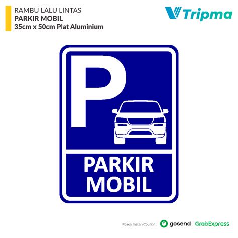 Jual Rambu Parkir Mobil Kotak Cm X Cm Plat Alumunium Shopee