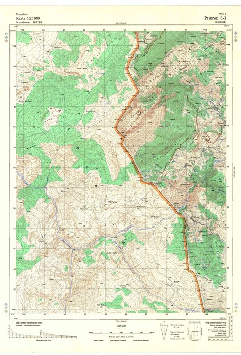 Topografske Karte Kosovo Jna Prizren