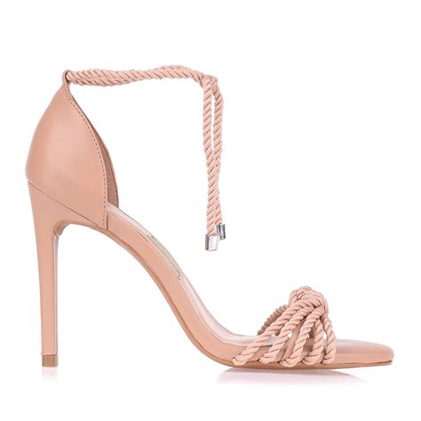 feira outono inverno Sandália Salto Alto Sandália Salto Alto Nude B A C