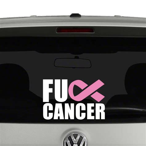 Fuck Cancer Decal Customizable Sticker For Your Car Truck Etsy