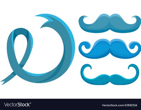 Movember icons set Royalty Free Vector Image - VectorStock