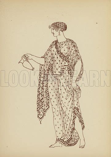 Ancient Greek Female Costume Stock Image Look And Learn