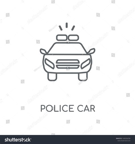 Police Car Linear Icon Police Car Stock Vector Royalty Free 1200336790 Shutterstock