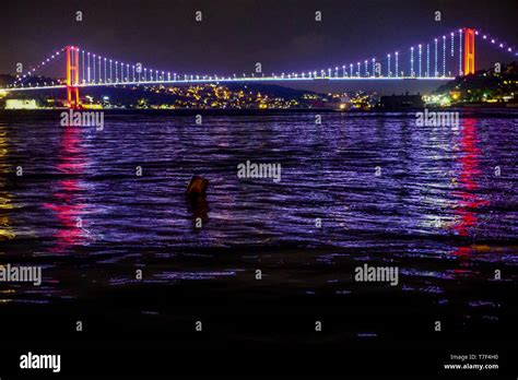 Istanbul bosphorus bridge night scene Stock Photo - Alamy