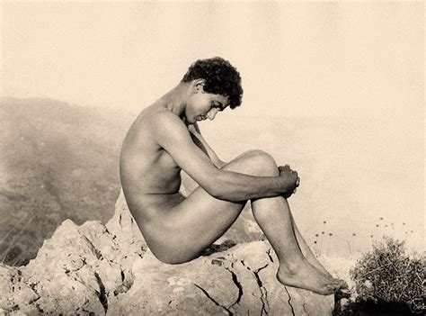 Study Of A Male Nude On A Rock Taormina Sicily