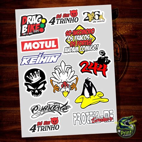 Cartela De Adesivos Moto Motocross Carro Bike Caminhao Shopee Brasil