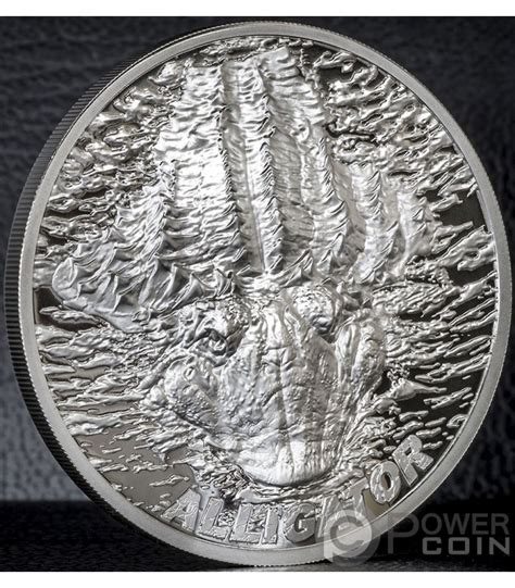 ALLIGATOR Bitemarks 1 Oz Silber Münze 5 Palau 2018