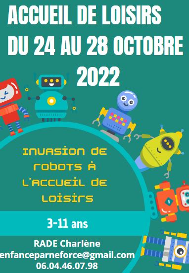 Accueil de loisirs Vacances Octobre 2022 Mairie de Forcé