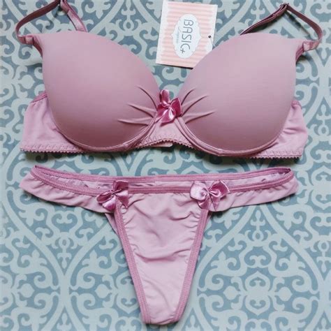 Conjunto Lingerie Rosa Claro Lingerie Feminina Nunca Usado Enjoei