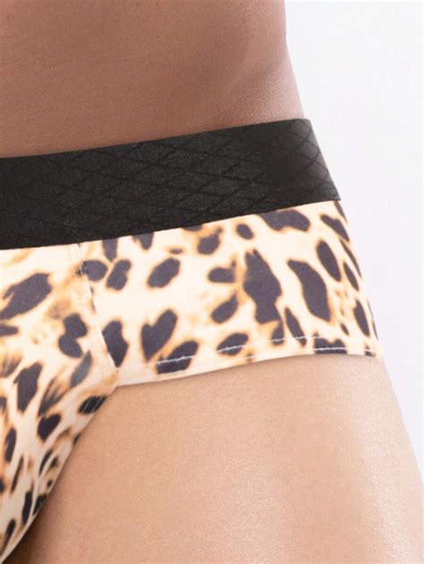 Men Leopard Print Brief Shein Usa