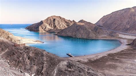 Fjord Bay in Taba, South Sinai, Egypt Stock Image - Image of hills ...