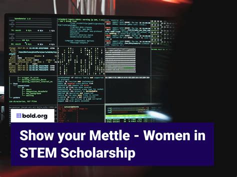 Show Your Mettle Women In Stem Scholarship Bold Org