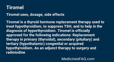 Tiromel: Uses, Dosage, Side Effects, Food Interaction & FAQ