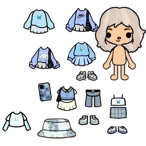 Toca Boca Paper Doll Blue Toca Boca Papierowa Laleczka Niebieski Nel 2024