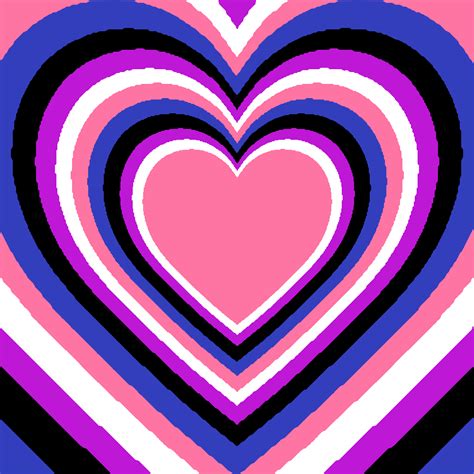 Genderfluid Pride Heart Lgbt Pride Art Heart Wallpaper Gender Fluid Wallpaper