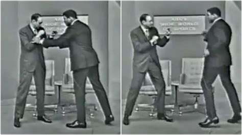 Muhammad Ali showed Howard Cosell how to do the famous 'Ali shuffle' in ...