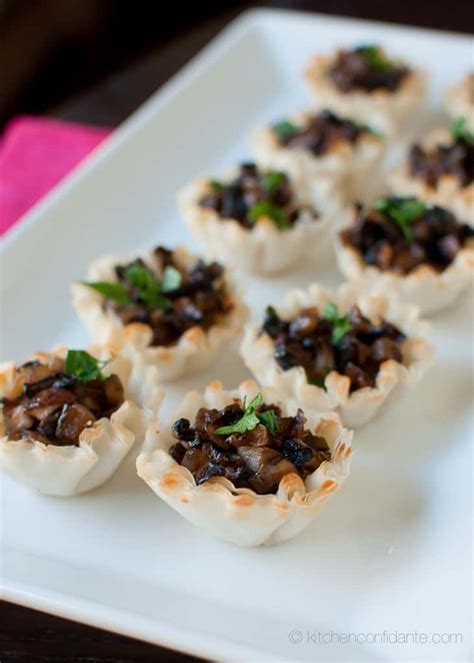 Simple Sundays Mushroom Goat Cheese Phyllo Bites Kitchen Confidante®