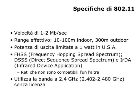 Protocolli avanzati di rete Modulo 3 Wireless Network Unità didattica