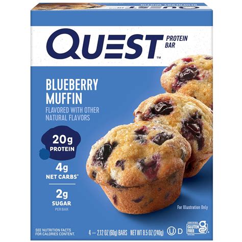 Quest Nutrition Blueberry Muffin Protein Bars High Protein Low Carb Gluten Free