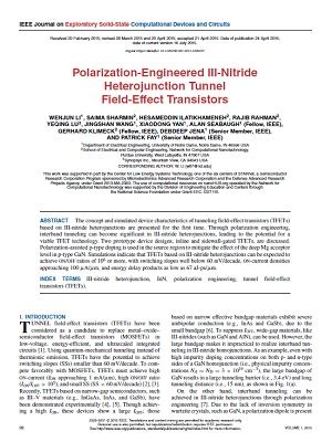 Polarization Engineered III Nitride Heterojunction Tunnel Field Effect