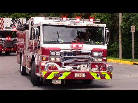 Fairfax County Tower 438 Engine 438 And Medic 438 Responding YouTube