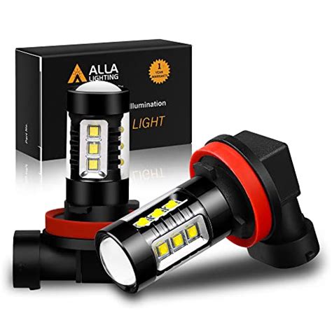 Alla Lighting Extreme Super Bright H16 H8 H11 LED Bulbs 6000K Xenon