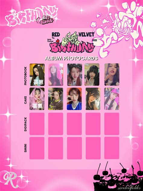 On Twitter Red Velvet Ot Birthday Photocard Templates Updated