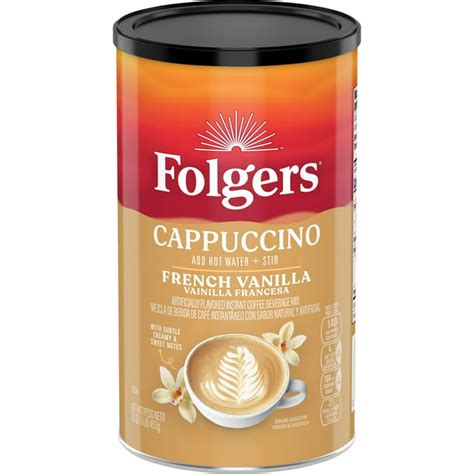 Folgers French Vanilla Flavored Cappuccino Packets Instant Coffee