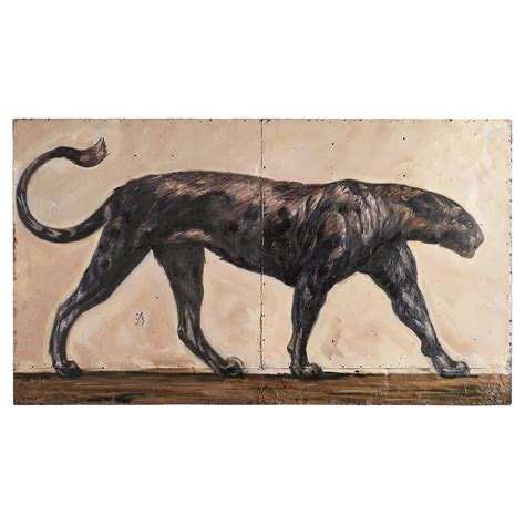 Oil Painting Black Panther I By Collective Bap For Sale At 1stdibs