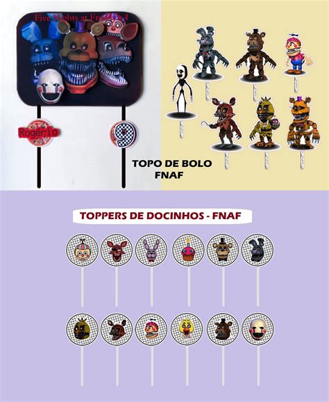 Kit Festa Maxi Five Nights At Freddys Fnaf 57 Itens Elo7