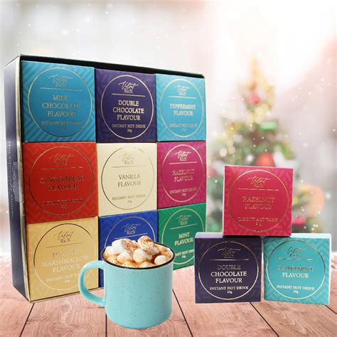 Velvet Rich Hot Chocolate Selection Box Assorted Flavours Ideal Secret Santa Or Stocking