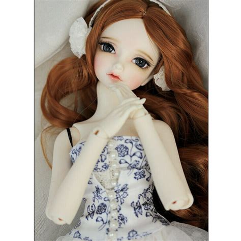 Full Set Bjd Doll 1 4 Ball Jointed Girl Face Makeup Eyes Wig